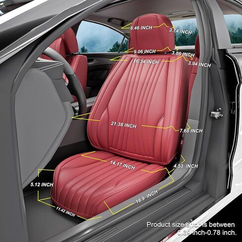 قطعتان من أغطية مقاعد السيارة الأمامية LB، واقيات مقاعد السيارة الأمامية من جلد نابا المقاوم للماء مع مساند للرأس، ملاءمة داخلية عالمية للسيارات لشاحنات البيك أب السيدان، رمادي in Kuwait