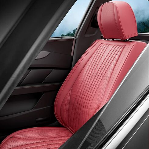 قطعتان من أغطية مقاعد السيارة الأمامية LB، واقيات مقاعد السيارة الأمامية من جلد نابا المقاوم للماء مع مساند للرأس، ملاءمة داخلية عالمية للسيارات لشاحنات البيك أب السيدان، رمادي in Kuwait