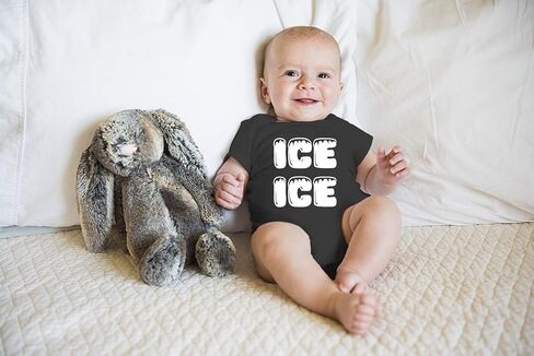 Ice Ice - بدلة أطفال مرحة من أساسيات الأطفال - ملابس لطيفة للأطفال الأولاد حديثي الولادة (6 أشهر، أبيض) in Kuwait