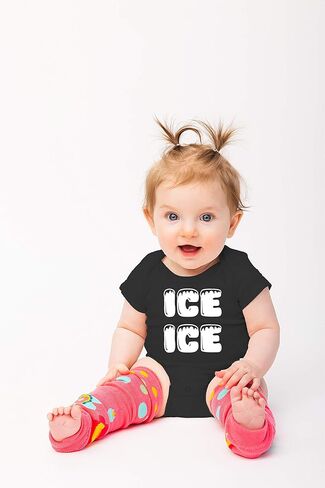 Ice Ice - بدلة أطفال مرحة من أساسيات الأطفال - ملابس لطيفة للأطفال الأولاد حديثي الولادة (6 أشهر، أبيض) in Kuwait