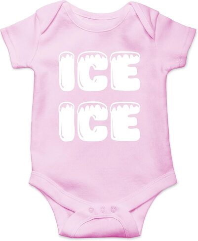Ice Ice - بدلة أطفال مرحة من أساسيات الأطفال - ملابس لطيفة للأطفال الأولاد حديثي الولادة (6 أشهر، أبيض) in Kuwait