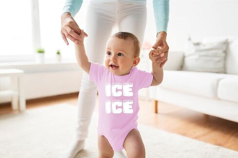 Ice Ice - بدلة أطفال مرحة من أساسيات الأطفال - ملابس لطيفة للأطفال الأولاد حديثي الولادة (6 أشهر، أبيض) in Kuwait