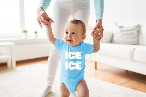 Ice Ice - بدلة أطفال مرحة من أساسيات الأطفال - ملابس لطيفة للأطفال الأولاد حديثي الولادة (6 أشهر، أبيض) in Kuwait