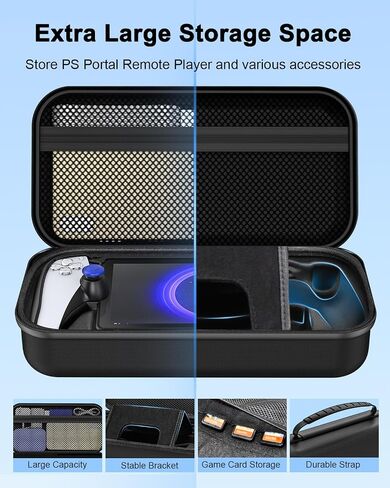13 in 1 Accessories Set for Playstation Portal Remote Play, Carry Case for PS Portal,TPU Cover with Kickstand,Portable Charge Dock,2 Screen Protector,4 Thumb Grip,Earbud Headphones for PS Portal,White in Saudi Arabia