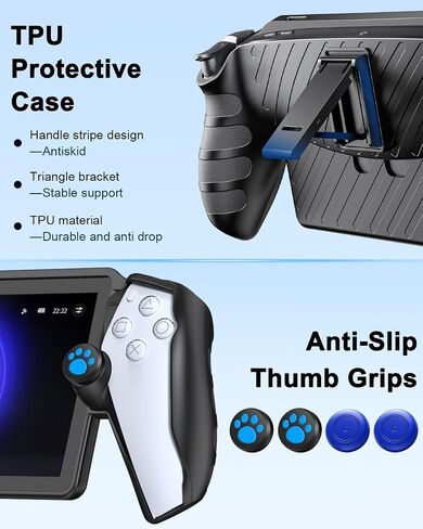 13 in 1 Accessories Set for Playstation Portal Remote Play, Carry Case for PS Portal,TPU Cover with Kickstand,Portable Charge Dock,2 Screen Protector,4 Thumb Grip,Earbud Headphones for PS Portal,White in Saudi Arabia