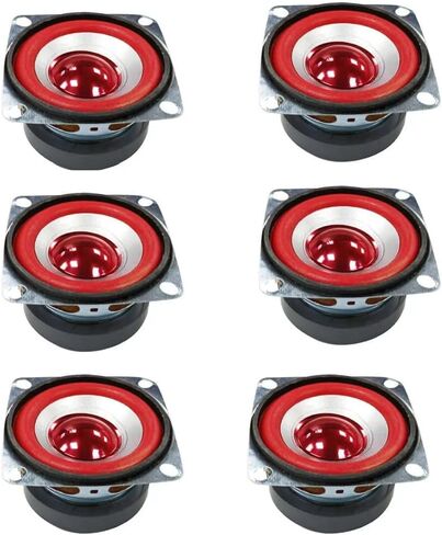 6PCS 4Ohm 5W Full Range Audio Speaker Bass Stereo Woofer Loudspeaker Compatible with Arduino (Red) in Kuwait