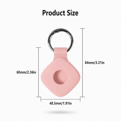 Geiomoo Silicone Case for Tile Mate (2024), Tile Mate (2022), Tile Mate (2020) Tracker, Soft Flexible Scratch Resistant Protective Cover with Carabiner (Pink) in Saudi Arabia
