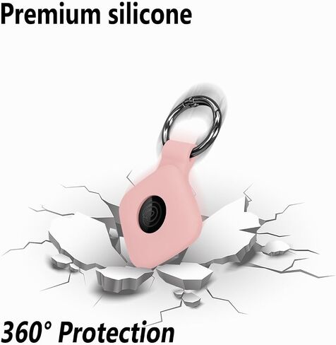 Geiomoo Silicone Case for Tile Mate (2024), Tile Mate (2022), Tile Mate (2020) Tracker, Soft Flexible Scratch Resistant Protective Cover with Carabiner (Pink) in Saudi Arabia