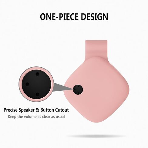 Geiomoo Silicone Case for Tile Mate (2024), Tile Mate (2022), Tile Mate (2020) Tracker, Soft Flexible Scratch Resistant Protective Cover with Carabiner (Pink) in Saudi Arabia