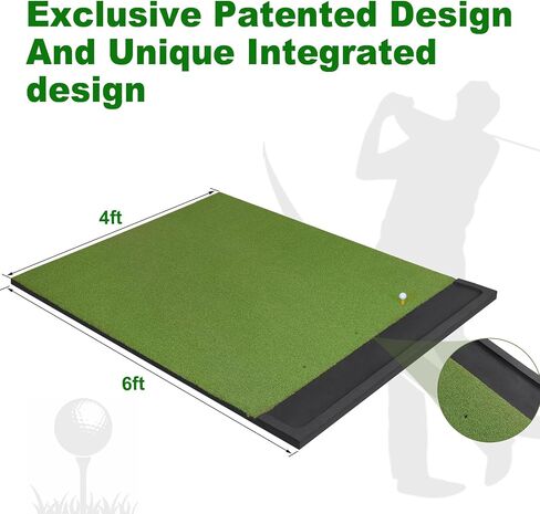5x4ft Golf Hitting Mat with Integrated Ball Tray, High-Density Artificial Turf for Indoor & Outdoor Golf Training Mats in Saudi Arabia