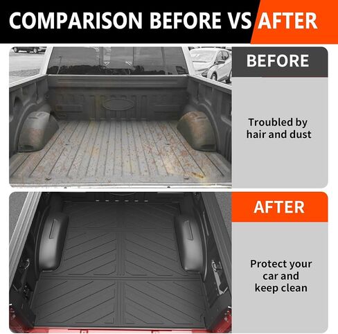 powoq Truck Bed Mat Compatible with 2015-2024 Ford F150 6.5FT TPE Truck Bed Liner All Season Protection Replacement for 2015-2020 2021 2022 2023 2024 Ford F150 Accessories(3-Fold 6.5FT Truck Bed Mat) in Kuwait