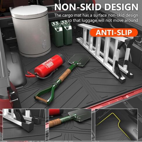 powoq Truck Bed Mat Compatible with 2015-2024 Ford F150 6.5FT TPE Truck Bed Liner All Season Protection Replacement for 2015-2020 2021 2022 2023 2024 Ford F150 Accessories(3-Fold 6.5FT Truck Bed Mat) in Kuwait