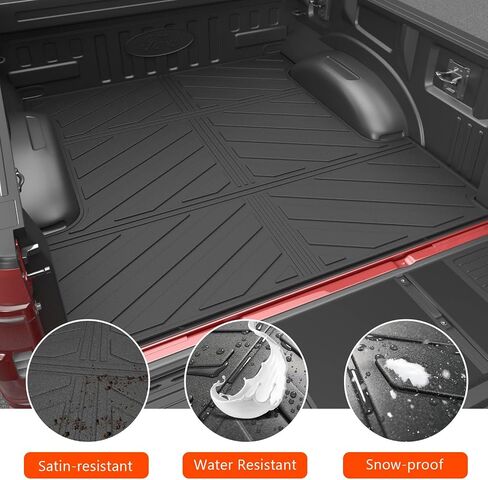 powoq Truck Bed Mat Compatible with 2015-2024 Ford F150 6.5FT TPE Truck Bed Liner All Season Protection Replacement for 2015-2020 2021 2022 2023 2024 Ford F150 Accessories(3-Fold 6.5FT Truck Bed Mat) in Kuwait