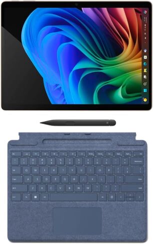 حزمة كمبيوتر Microsoft Surface Pro 11 Copilot PC، تابلت بشاشة لمس 13 بوصة 13 بوصة 2.8K مع لوحة مفاتيح Sapphire Pro وقلم نحيف، Snapdragon X Plus، ذاكرة وصول عشوائي 16 جيجابايت، 512 جيجابايت SSD، Win 11 Pro، Dune in Saudi Arabia