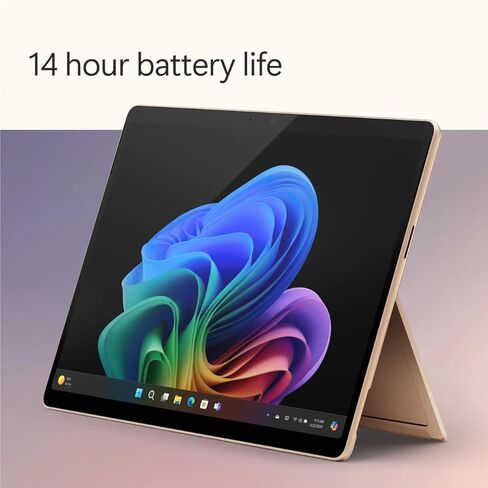 حزمة كمبيوتر Microsoft Surface Pro 11 Copilot PC، تابلت بشاشة لمس 13 بوصة 13 بوصة 2.8K مع لوحة مفاتيح Sapphire Pro وقلم نحيف، Snapdragon X Plus، ذاكرة وصول عشوائي 16 جيجابايت، 512 جيجابايت SSD، Win 11 Pro، Dune in Saudi Arabia