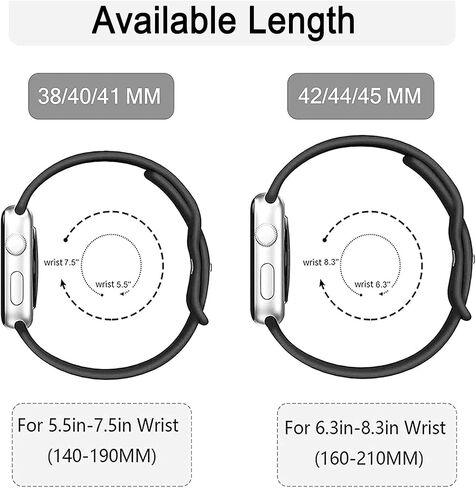 Sport Bands Compatible with Apple Watch Band 38MM 40MM 41MM 42MM 44MM 45MM 49MM, Silicone Strap Compatible with iWatch Bands Ultra Series SE 9 8 7 6 5 4 3 2 1 for Women Men in Saudi Arabia