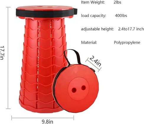 Folding Stool Upgraded Portable Camping Stool, Capacity 440lbs Lightweight Yet More Sturdy with Load Adjustable Stools for Travel Picnics Camping Fishing Hiking BBQ (Blue) in Saudi Arabia