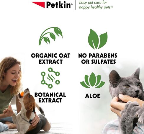 Petkin Bamboo Pet Ear Wipes, 80 Moist Wipes - Soft Bamboo Cloth Pet Ear Cleaner Wipes Sooth & Deodorize to Remove Dirt, Odor, & Wax - Safe & Easy to Use Pet Wipes for Dogs, Cats, Puppies & Kittens in Kuwait