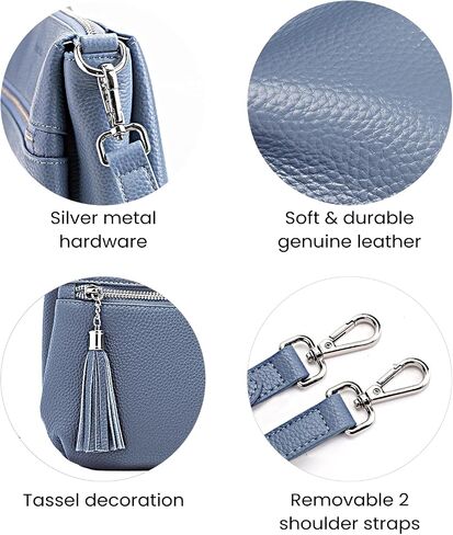 befen Genuine Leather Crossbody Hobo Purses for Women, Ladies Shoulder Bags Handbags with 2 Shoulder Straps in Kuwait