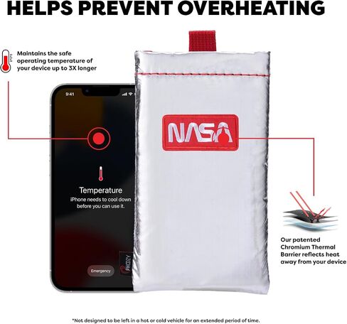 PHOOZY Thermal Phone Case for Cold Weather | Insulated Phone Pouch Extends Battery Life 3X | Snow-Proof & Water-Resistant | Snowboard & Skiing Accessories | Seen on Shark Tank (Apollo Space - Medium) in Kuwait