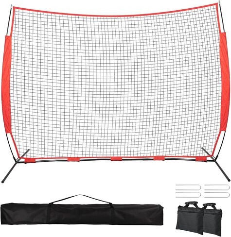 7x7ft Backstop Net, Ball Stop Net with Handbag,Fix Sports Net Barrier by 4 Spike&2 Sandbag,Sports Practice Barrier Net for Baseball,Softball,Lacrosse Train,Backstop Net for Backyard,Playground in Saudi Arabia