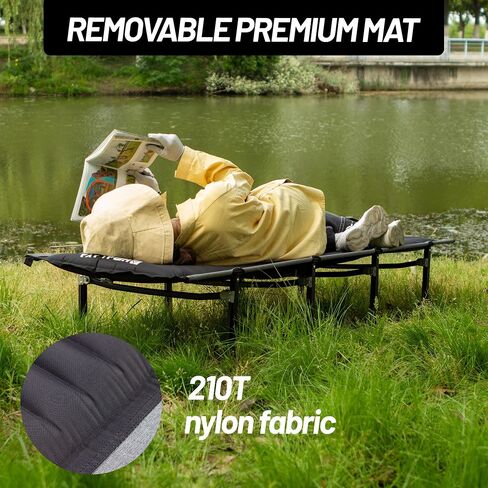 Portable Outdoor Camping Bed，Low Camping Cot with Support, Heavy Duty Tent Sleeping Air Bed, Oxford Camp Cots with Pilllow Mattress Bag (High Bed) in Saudi Arabia