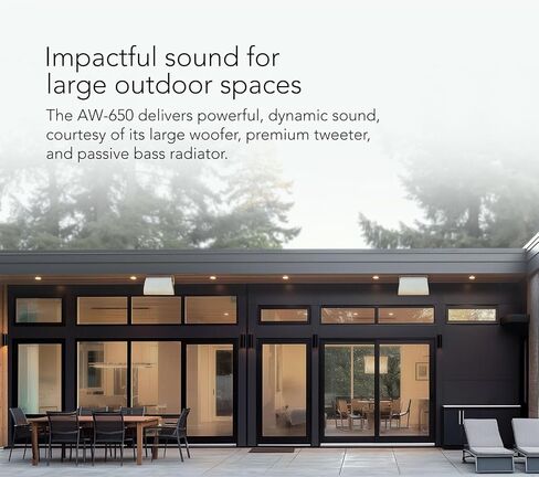Definitive Technology Dymension AW-650 Outdoor Speaker (White, Pair), Two-Way Surface Mount Wired Speakers, 6.5" Woofer, 1" Tweeter, & 5"x10 Passive Bass Radiator, IP66 All-Weather Outdoor Speakers in Saudi Arabia