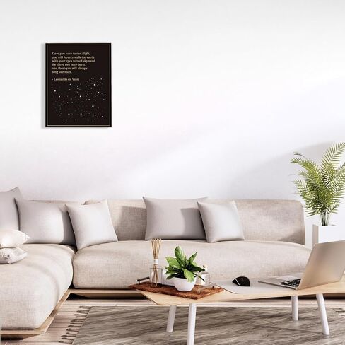 Inspirational Pilot Quote Wall Art Decor Canvas Painting Framed Canvas Artwork Print Poster 12"x15" Decoration for Home Flight Attendant Gifts in Saudi Arabia