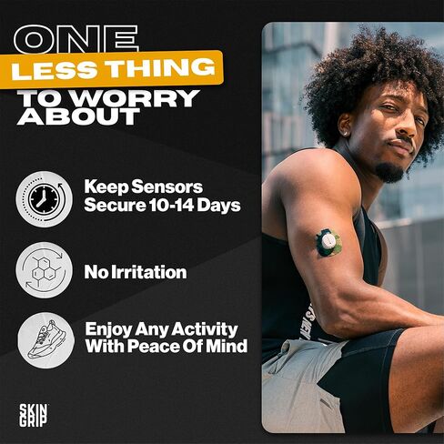 Skin Grip Adhesive Patches for Dexcom G7 CGM with Cutout – Waterproof & Sweatproof Adhesive for 10-14 Days, Pre-Cut Adhesive Medical Tape, Continuous Glucose Monitor Sensor Cover – 20 Pack, Chocolate in Kuwait