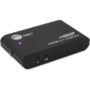 جهاز التقاط SIIG 4K120 هرتز HDMI 2.1 للألعاب والبث - دعم VRR وHDR - PS5، Xbox Series X/S، Switch (4K144 / 2K144 / Full HD 240) USB-C Gen-2 10 جيجابت في الثانية، تحجيم على اللوحة