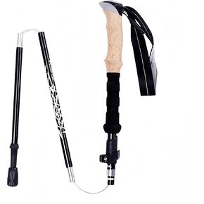Hiking Poles Collapsible Trekking Poles - Aluminum Walking Sticks for Hiking with Telescopic & Foldable 3-fold Design Hiking Gear for Women Men, Hiking, Camping, Climbing