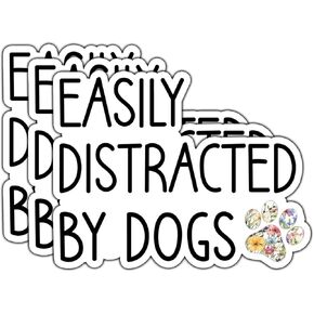 (3pcs) Black Dog Paws Sticker Funny Sayings Quotes Humorous Vinyl Decal for Tumbler Laptop Kindle Water Bottles Books Phone Gift for Dogs Lovers - Size 3x2