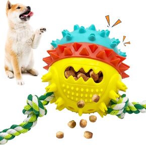 Dog Treat Toy - Interactive Dog Toys for Boredom, Treat Dispensing Enrichment Dog Puzzle Toy Food Puzzles Ball for Mental Stimulation Boredom Buster for Small Medium Large Dogs (F)