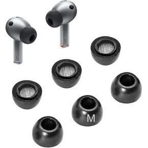 Galaxy Buds 3 Pro Memory Foam Ear Tips Replacement Comfortable Soft Noise Isolation Eartips Earbud Cover Tips Accessories Compatible with Samsung Galaxy Buds 3 Pro L/M/S 3 Pairs