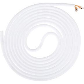 Wire Covers for Cords - 16.4ft Cord Protectors from Pets No Chew, Flexible Cable Sleeve Management, Cord Management Wall Hide TV Cords, Cord Covers Ideal F for USB, Power, Audio and Video Cords, White
