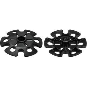 2 Pack Trekking Poles Mud Baskets - Round Hiking Walking Stick Replacement Accessory for Trekking Poles Outdoor Walking Hiking (13mm, Black)