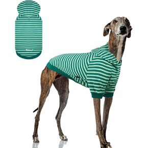 Dog Hoodie, Striped Dog Sweatshirt with Hat, Soft and Warm Dog Coat Sportshirt with Leash Hole, Fall Winter Autumn Outfits Pet Clothes for Medium Large Dogs（XX-Large Size）