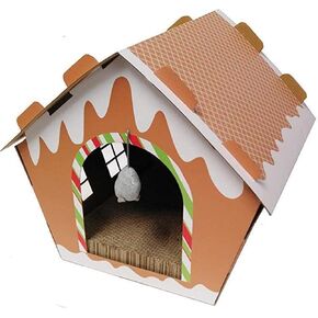 Midlee Gingerbread Christmas Cat Scratcher House