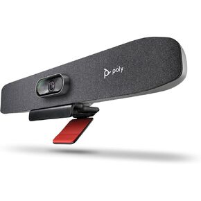 Poly Studio R30 4K Video Conferencing Bar (Plantronics) – Camera, Mic, & Speaker for Small Rooms – Automatic Camera Framing – Noise Reduction Technology – Works w/Teams, Google, Zoom –Amazon Exclusive