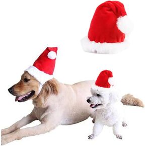 Adjustable Stand Up Christmas Dog Hat for Medium Large Dog,Christmas Dog Outfit, Big Dog Santa Costume for Party Holiday XL (Large, Red)