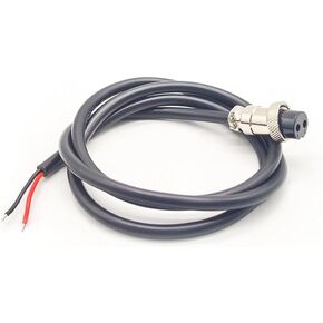 GX16 Cable 8 Pin Connector Female Socket Straight A Code Wireable Molding Coaxial 3.28ft Extension Wire Waterproof Power Connection Industrial Circular Round Receptacle Aviation Connectors