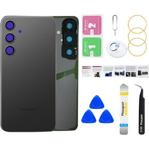 Back Glass Replacement for Samsung Galaxy S24+ plus with Professional Repair Tool Kit (Amber Yellow)