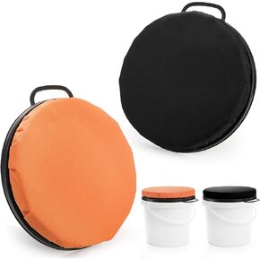 2 Pack 5 Gallon Bucket Seat, 360-Degree Swivel Bucket Seat Cushion,Silent Bucket Seat Lid with Waterproof Padded Top for Cozy Sitting for Fishing, Gardening, Dove Duck Hunting, Camping