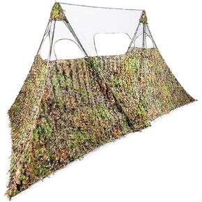 Nukem Grab & Go Hunting Ground Blind Double Up System - Mossy Oak Pattern - Lightweight & Portable - Provides Maximum Concealment