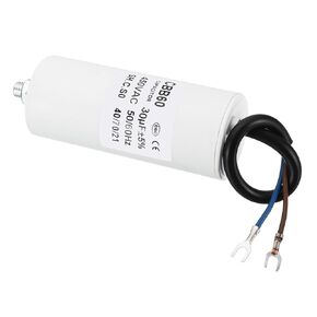 YOKIVE 2 Pcs 22uF CBB60 Capacitor with U Terminal Wires, AC 450V(White)