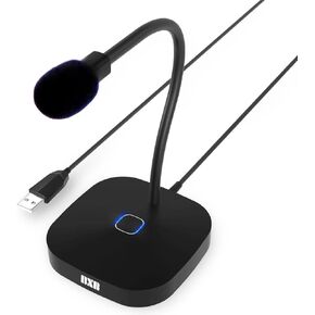 BXB USB Computer Microphone, Plug & Play Noise-Cancelling Desktop Mic with Mute Button, Recording for PC/Laptop, Ideal for Podcasting, Gaming, Skype, YouTube (Windows/Mac Compatible)