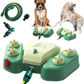 Dog Sprinkler for Outdoor, Paw-Activated Large Dog Water Fountain, with Adjustable Spray Pet Water Toy，Easy-to-Use Dog Water Fountain for Play and Drinking, Garden & Lawn Watering