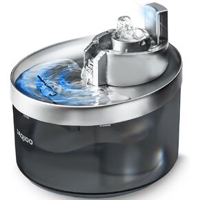 Wireless Cat Water Fountain,74oz/2.2L Battery Operated Pet Drinking Bowl Automatic Induction Dog Water Dispenser with Faucet for Large,Small Pet in Saudi Arabia