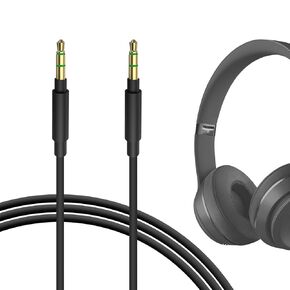 GEEKRIA Audio Cable Compatible with Beats Studio Pro, Solo 4, Solo 3, Solo HD, Studio 3, Studio 2, Studio, Mixr, Pro Headphones Cable, 1/8" (3.5mm) to 3.5mm Replacement Stereo Cord (4 ft /1.2 m)