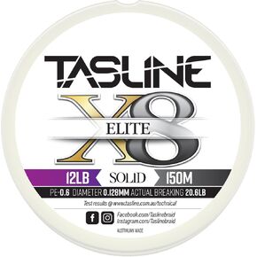 Elite Pure Spectra Solid 8X Strand Braided High Power Premium Fishing Line